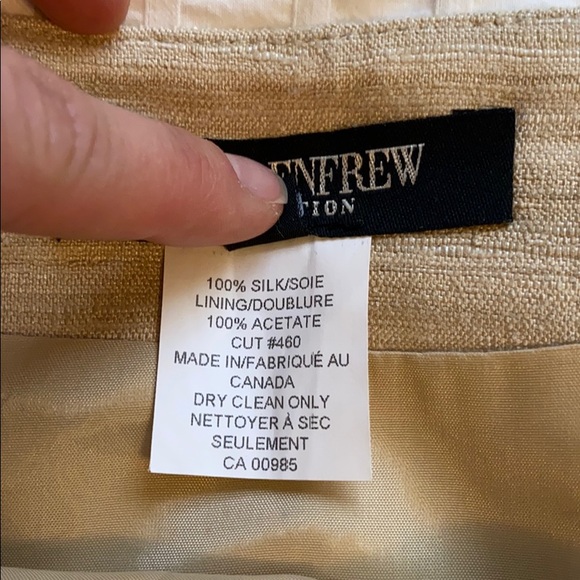 Holt Renfrew raw silk skirt - Picture 6 of 6